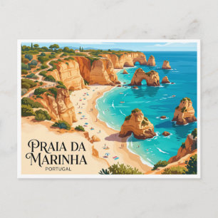 Carte Postale Plage de Marinha Carvoeiro Portugal