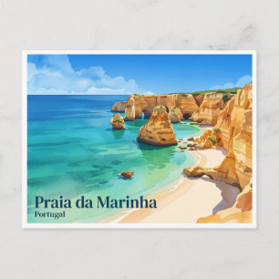 Carte Postale Plage de Marinha Carvoeiro Portugal