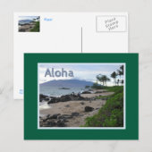 CARTE POSTALE PLAGE DE MAUI À DUSK/ALOHA (Devant / Derrière)