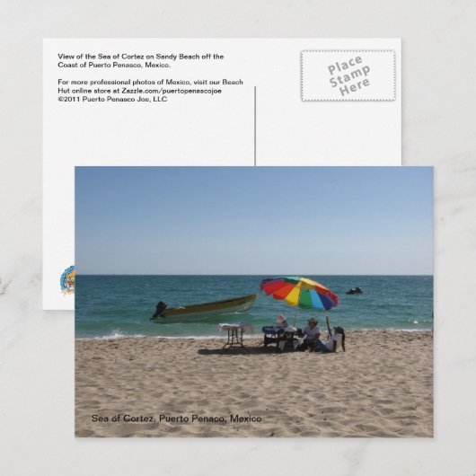 Carte Postale Plage de Mexico (Devant / Derrière)