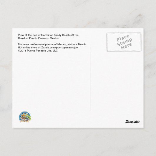 Carte Postale Plage de Mexico (Dos)