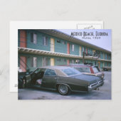 Carte Postale Plage de Mexico, Floride 1969 Retro Motel Postcard (Devant / Derrière)