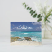 Carte Postale Plage de Mexico Vagues d'océan rocheux (Debout devant)