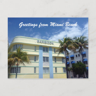 Carte Postale plage de miami deco