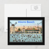 Carte Postale Plage de Miami Vintage (Devant / Derrière)
