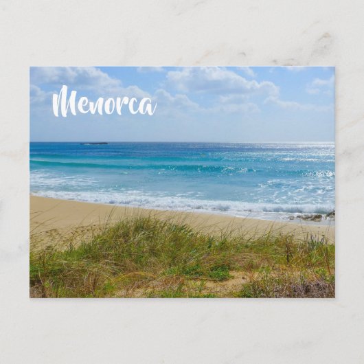 Carte Postale Plage de Minorque et dunes Photo (Devant)