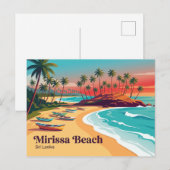 Carte Postale Plage de Mirissa Sri Lanka (Devant / Derrière)