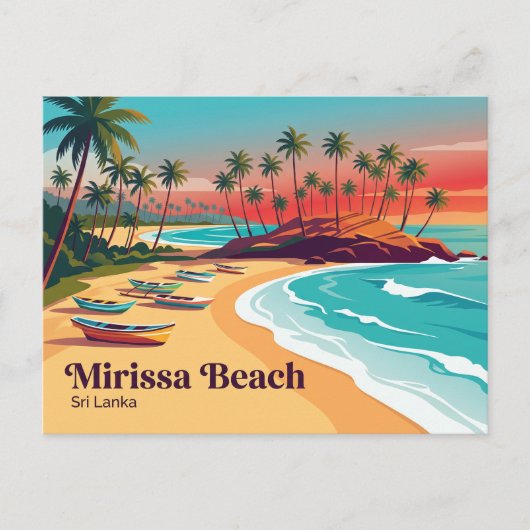 Carte Postale Plage de Mirissa Sri Lanka (Devant)