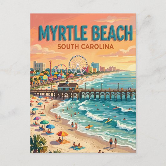 Carte Postale Plage de Myrtle (Devant)