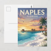 Carte Postale Plage de Naples Floride (Devant / Derrière)