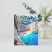 Carte Postale Plage de Navagio Grèce (Debout devant)