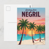 Carte Postale Plage de Negril Jamaïque (Devant / Derrière)