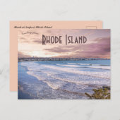 Carte Postale Plage de Newport Rhode Island (Devant / Derrière)