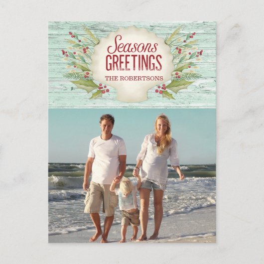 Carte Postale Plage de Noël côtière (Devant)