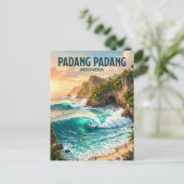 Carte Postale Plage de Padang Padang Indonésie (Debout devant)