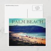 Carte Postale plage de Palm Beach en été (Devant / Derrière)