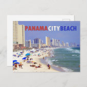 Carte Postale Plage de Panama City, Floride (Devant / Derrière)