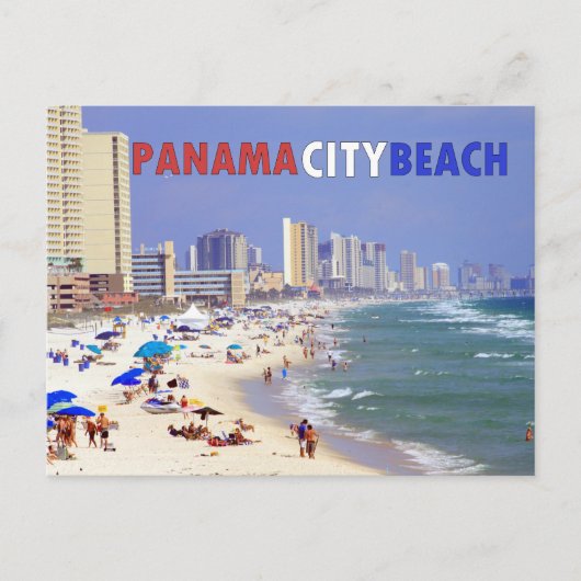 Carte Postale Plage de Panama City, Floride (Devant)