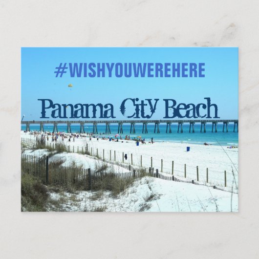 Carte Postale Plage de Panama City, Floride #WISHYOUWEREHERE (Devant)