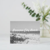 Carte Postale Plage de Panama City, Jetée FL & Plage Noir & Blan (Debout devant)