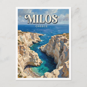 Carte Postale Plage de Papafragas Milos Grèce