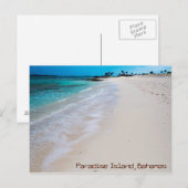 Carte Postale Plage de Paradise Island (Devant / Derrière)
