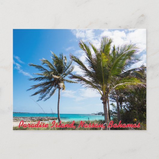 Carte Postale Plage de Paradise Island (Devant)