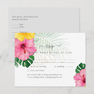 Carte Postale Plage de Paradise Tropical Mariage Florales vibran