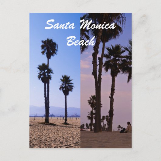 Carte Postale Plage de père Noël Monica (Devant)
