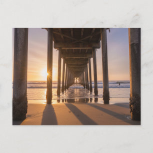 Carte Postale Plage de Pismo, vue sous la jetée de Californie