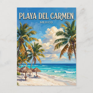 Carte Postale Plage de Playa del Carmen au Mexique