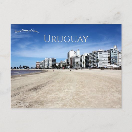 Carte Postale Plage de Pocitos, Montevideo, Uruguay (Devant)