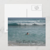 Carte Postale Plage de Poipu Kauai (Devant / Derrière)