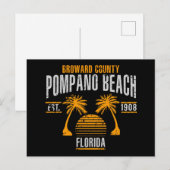 Carte Postale Plage de Pompano (Devant / Derrière)