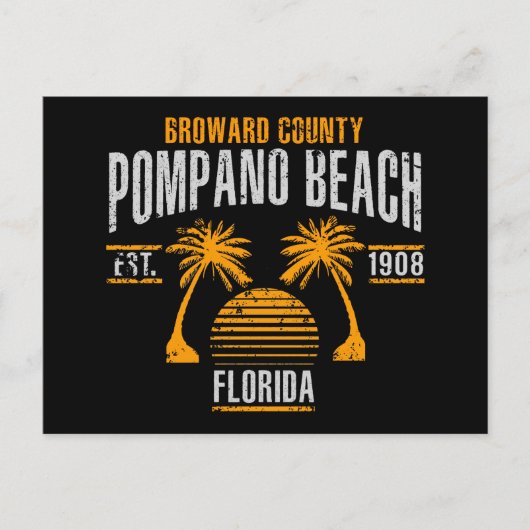 Carte Postale Plage de Pompano (Devant)