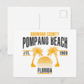 Carte Postale Plage de Pompano (Devant / Derrière)