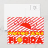 Carte Postale Plage de Pompano, Floride (Devant / Derrière)