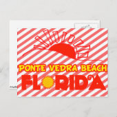 Carte Postale Plage de Ponte Vedra, Floride (Devant / Derrière)