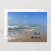 Carte Postale Plage de Port Aransas au Texas (Devant / Derrière)