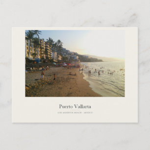 Carte Postale Plage de Puerto Vallarta sous une lumière dorée