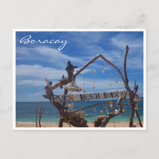 Carte Postale plage de puka bleu (Devant)