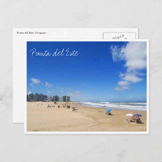 Carte Postale plage de punta del este (Devant / Derrière)