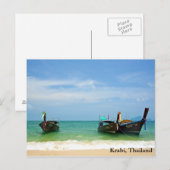 Carte Postale Plage de Railay à Krabi, Thaïlande (Devant / Derrière)