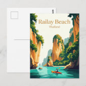 Carte Postale Plage de Railay, Thaïlande (Devant / Derrière)