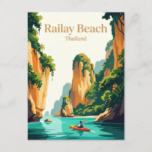Carte Postale Plage de Railay, Thaïlande