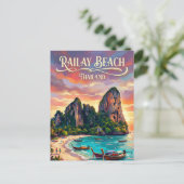 Carte Postale Plage de Railay Thaïlande (Debout devant)