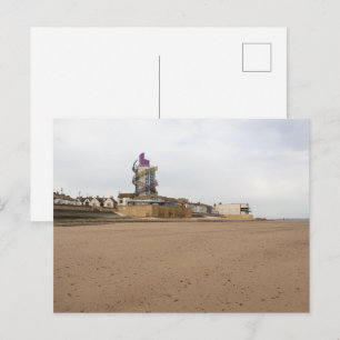 Carte Postale Plage de Redcar et Beacon
