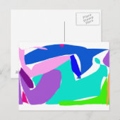 Carte Postale Plage de requin-baleine Dauphin Orca Pluie Océan (Devant / Derrière)