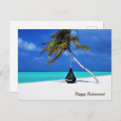 Carte Postale Plage de retraite heureuse (Devant / Derrière)