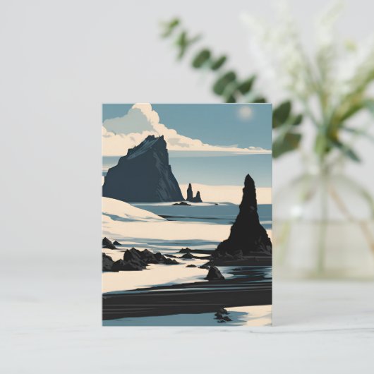 Carte Postale Plage de Reynisfjara (Debout devant)